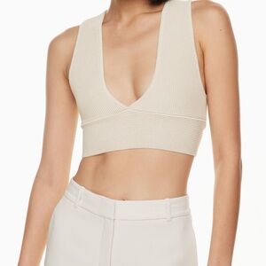 NWT Aritzia Babaton Sculpt Knit Deep V Top